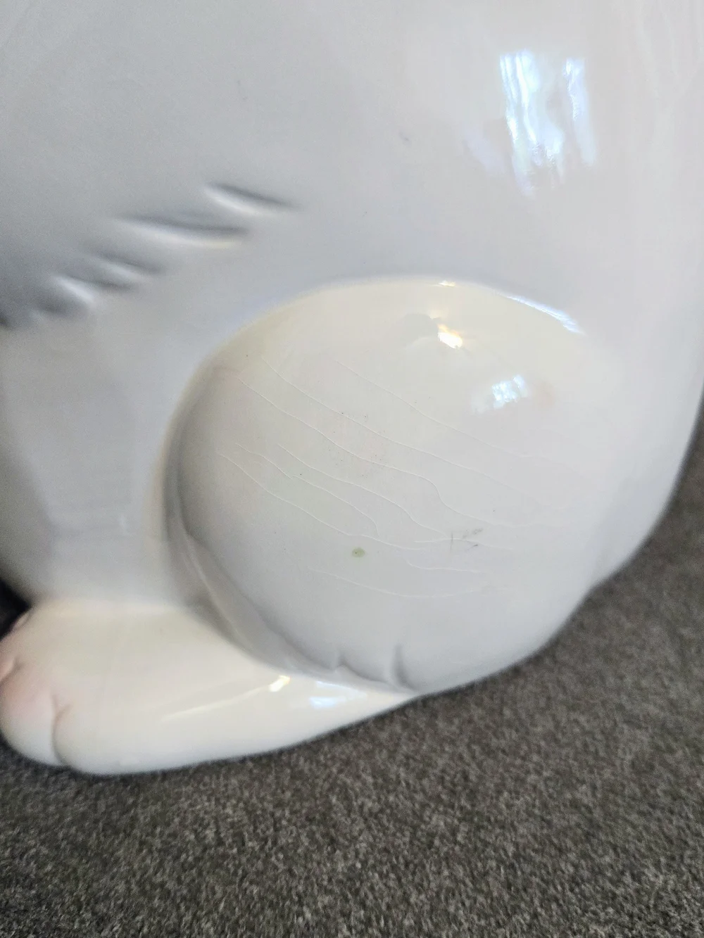 Clay Art Pudgy Dog Cookie Treat Jar Collar Hound Dog Bone Series Kitchen 1991